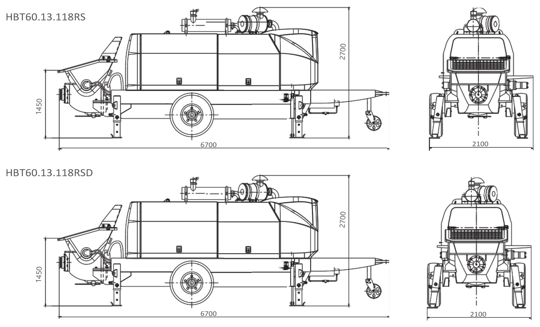 Zoomlion HBT60.13.90SU statsionar beton nasosi